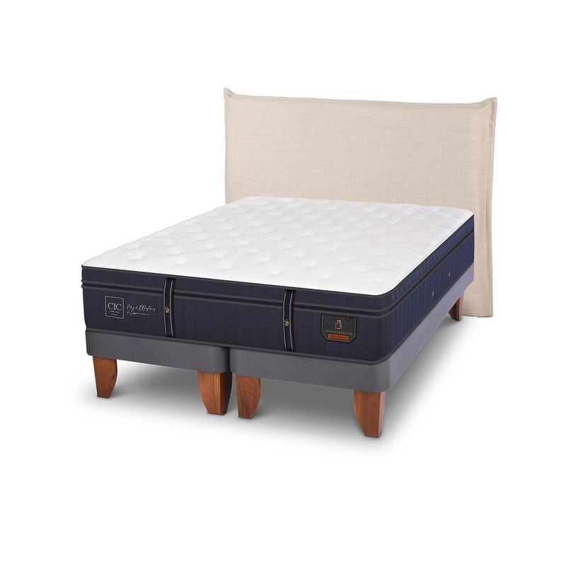 CIC - Cama Europea G Premium King + Respaldo Cic