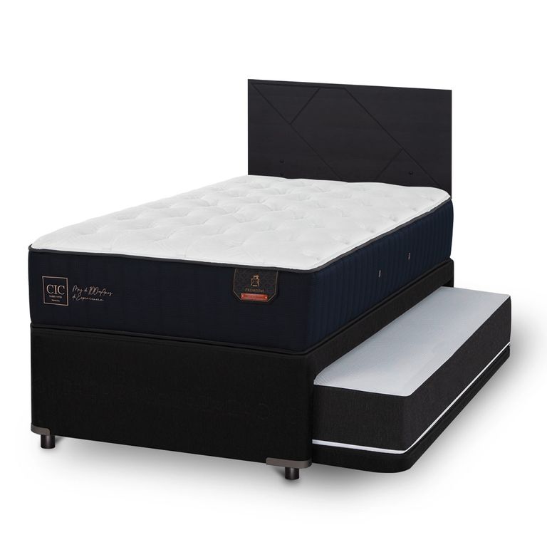 CIC Cama Nido Premium 1.5 plazas x 2.00 mt + Respaldo