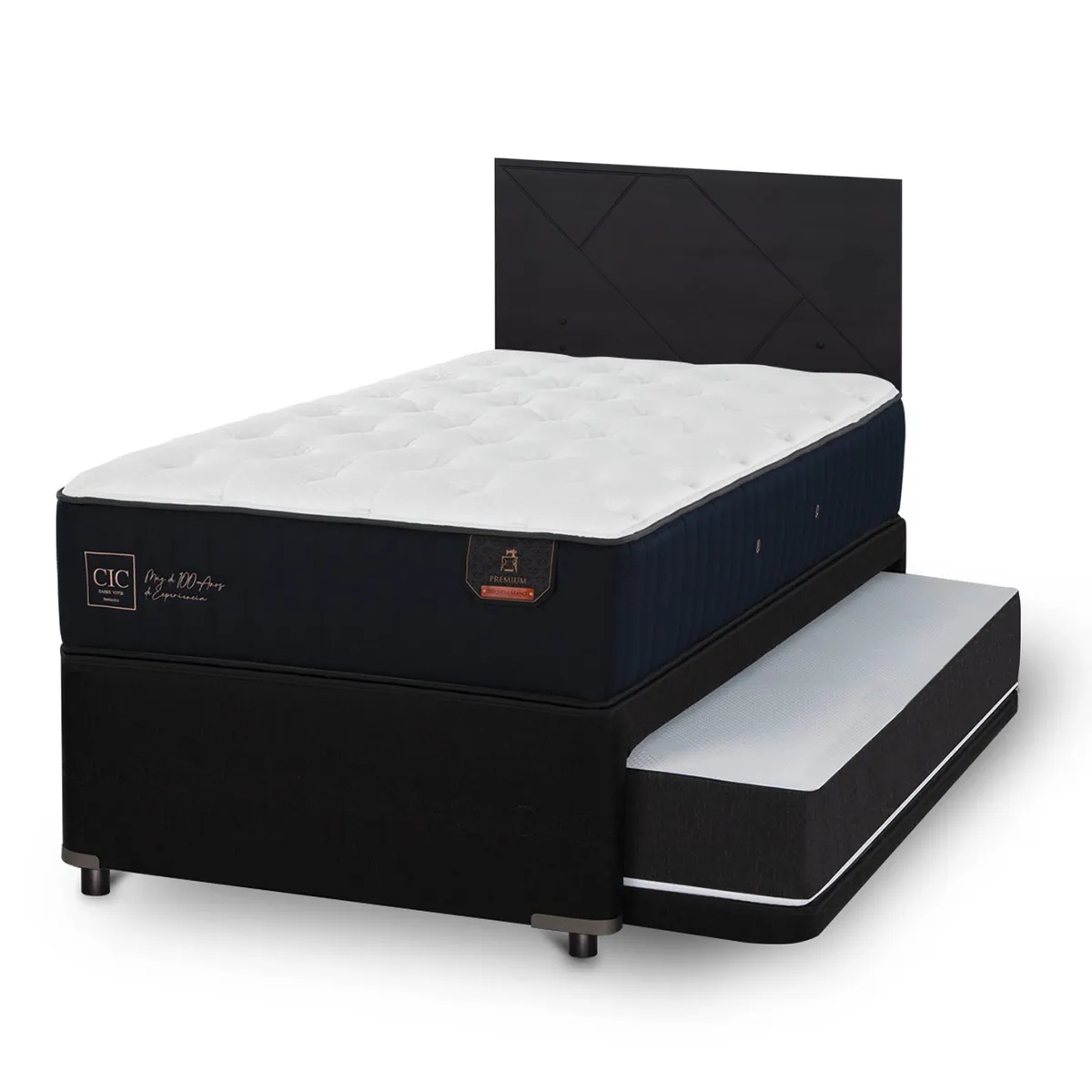 CIC - Cama Nido Premium 1.5 plazas x 2.00 mt + Respaldo Cic