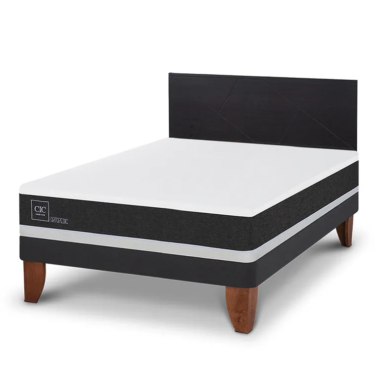 CIC Cama Europea Ortopedic 2 Plazas + Respaldo