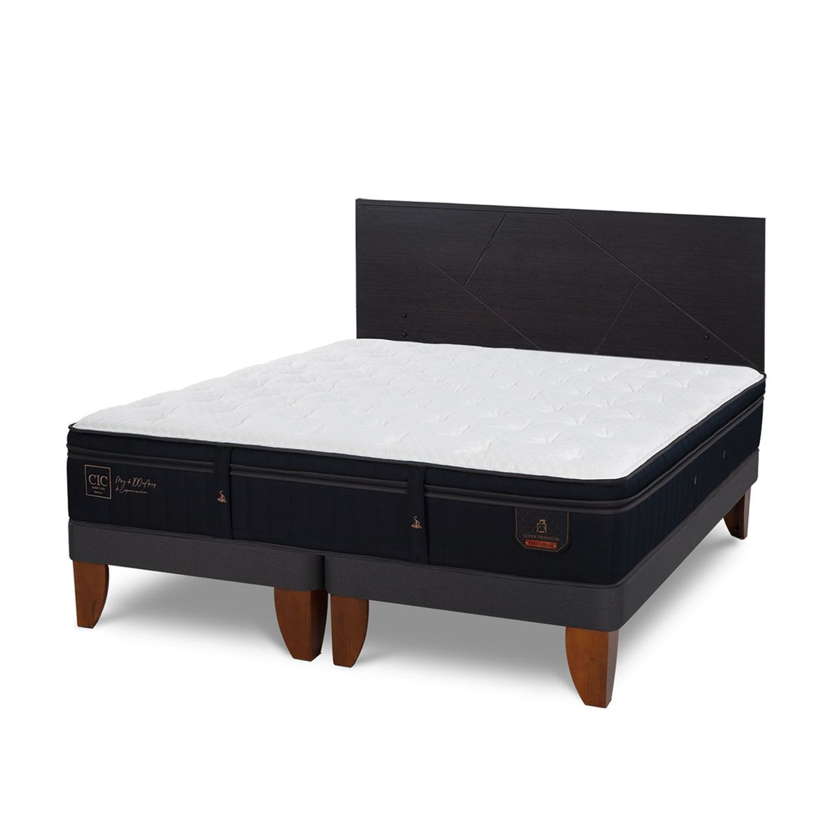 CIC - Camas Europeas Premium 2 Plazas + Respaldo Cic