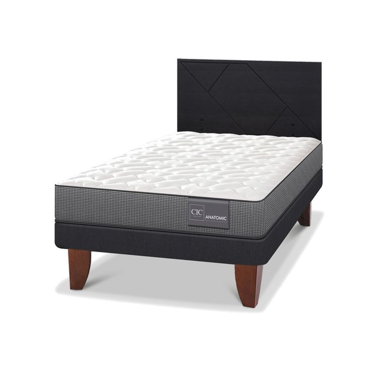 CIC Cama Europea Anatomic 1.5 Plazas + Respaldo