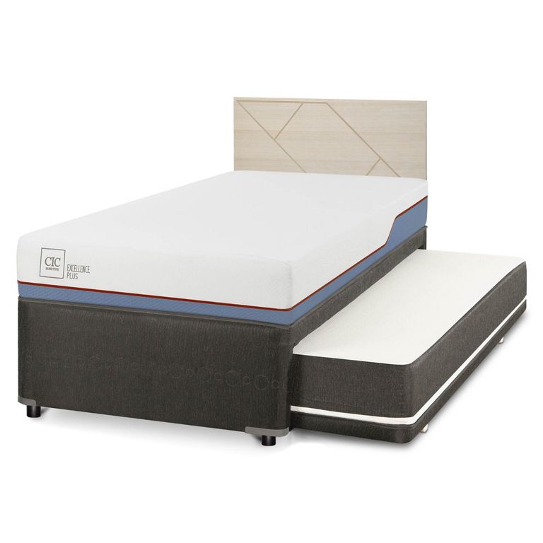 Cama Nido Excellence Plus 1.5 Plazas x 2.00 mt + Respaldo