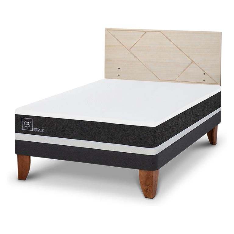 CIC Cama Europea Ortopedic 2 Plazas + Respaldo