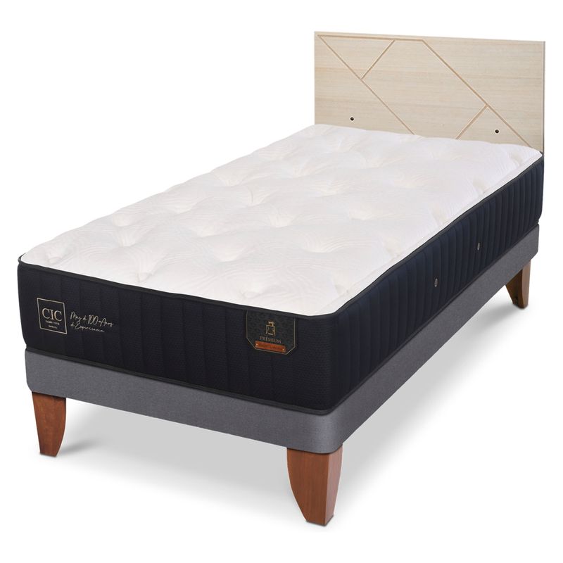 CIC - Camas Europeas Premium 1.5 Plazas + Respaldo Cic