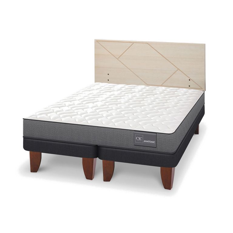 CIC Cama Europea Anatomic 2 Plazas + Respaldo