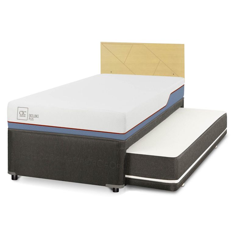Cama Nido Excellence Plus 1.5 Plazas x 2.00 mt + Respaldo