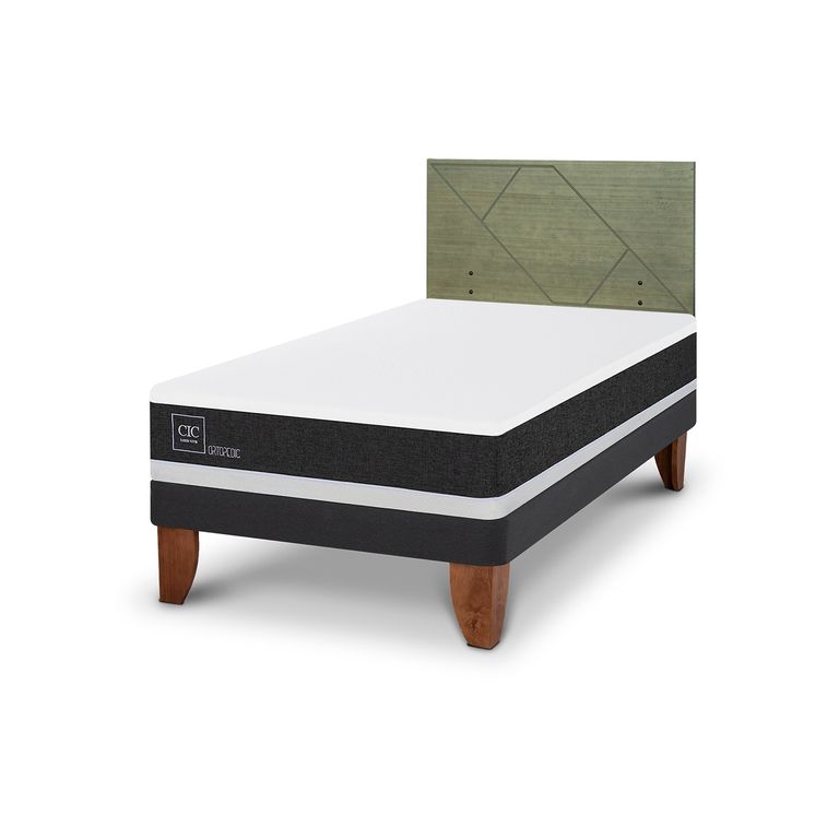 CIC Cama Europea Ortopedic 1.5 Plazas + Respaldo