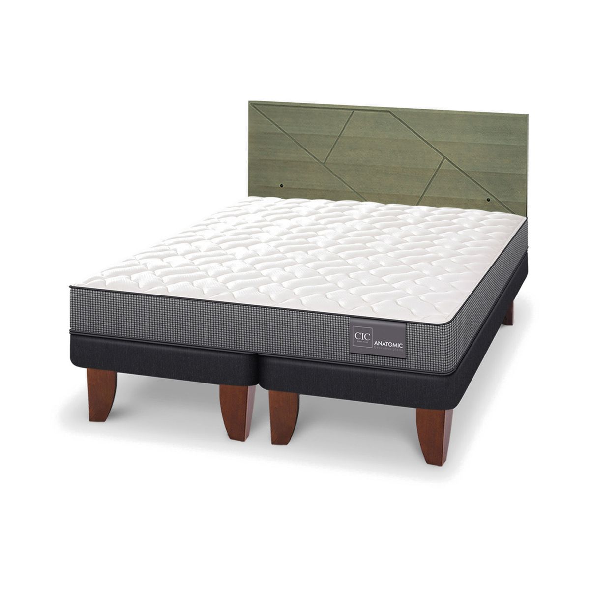 CIC - Cama Europea Anatomic 2 Plazas + Respaldo Cic