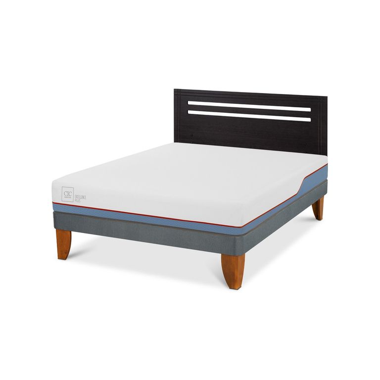 Cama Europea Excellence Plus 2 Plazas x 2.00 mt base normal + Respaldo
