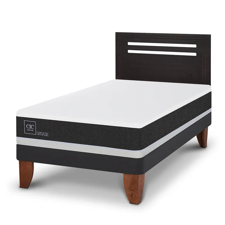 CIC Cama Europea Ortopedic 1.5 Plazas + Respaldo