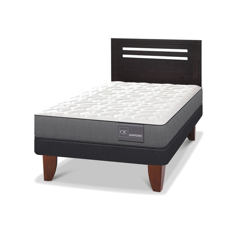 CIC Cama Europea Anatomic 1.5 Plazas + Respaldo