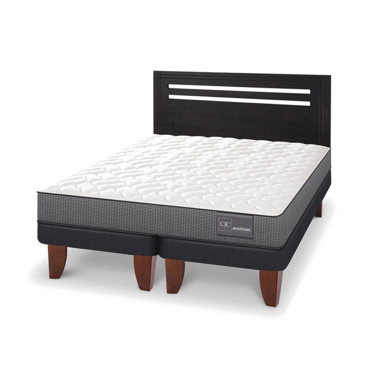 CIC - Cama Europea Anatomic 2 Plazas + Respaldo Cic