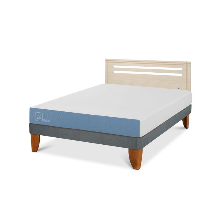 CIC Cama Europea Excellence 2 Plazas x 1.90 mt base normal + Respaldo