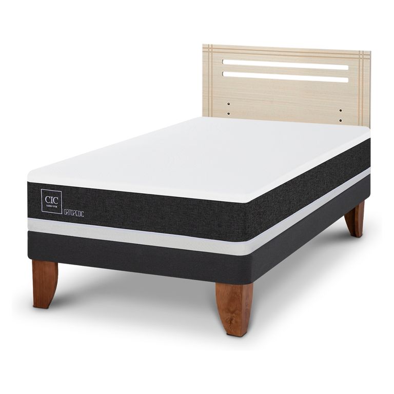 CIC Cama Europea Ortopedic 1.5 Plazas + Respaldo