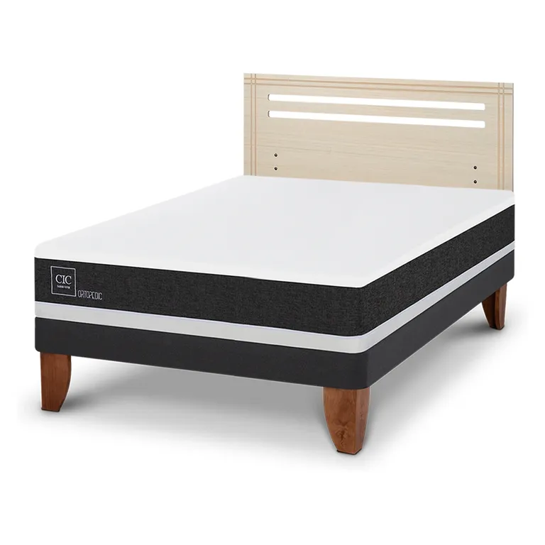 CIC Cama Europea Ortopedic 2 Plazas + Respaldo