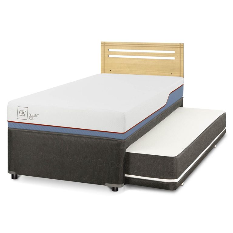 Cama Nido Excellence Plus 1.5 Plazas x 2.00 mt + Respaldo