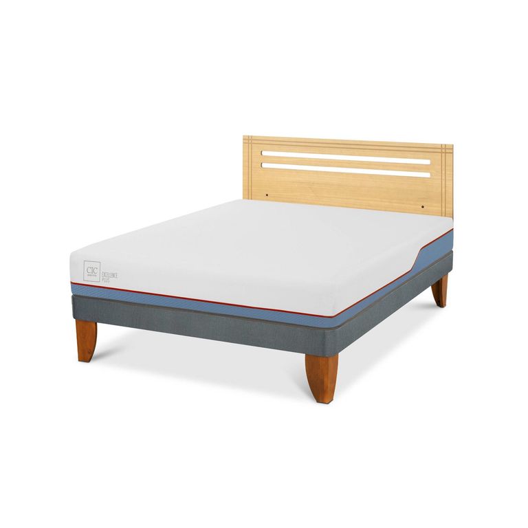 CIC Cama Europea Excellence Plus 2 Plazas x 2.00 mt base normal + Respaldo