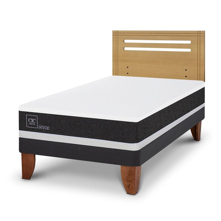 CIC Cama Europea Ortopedic 1.5 Plazas + Respaldo