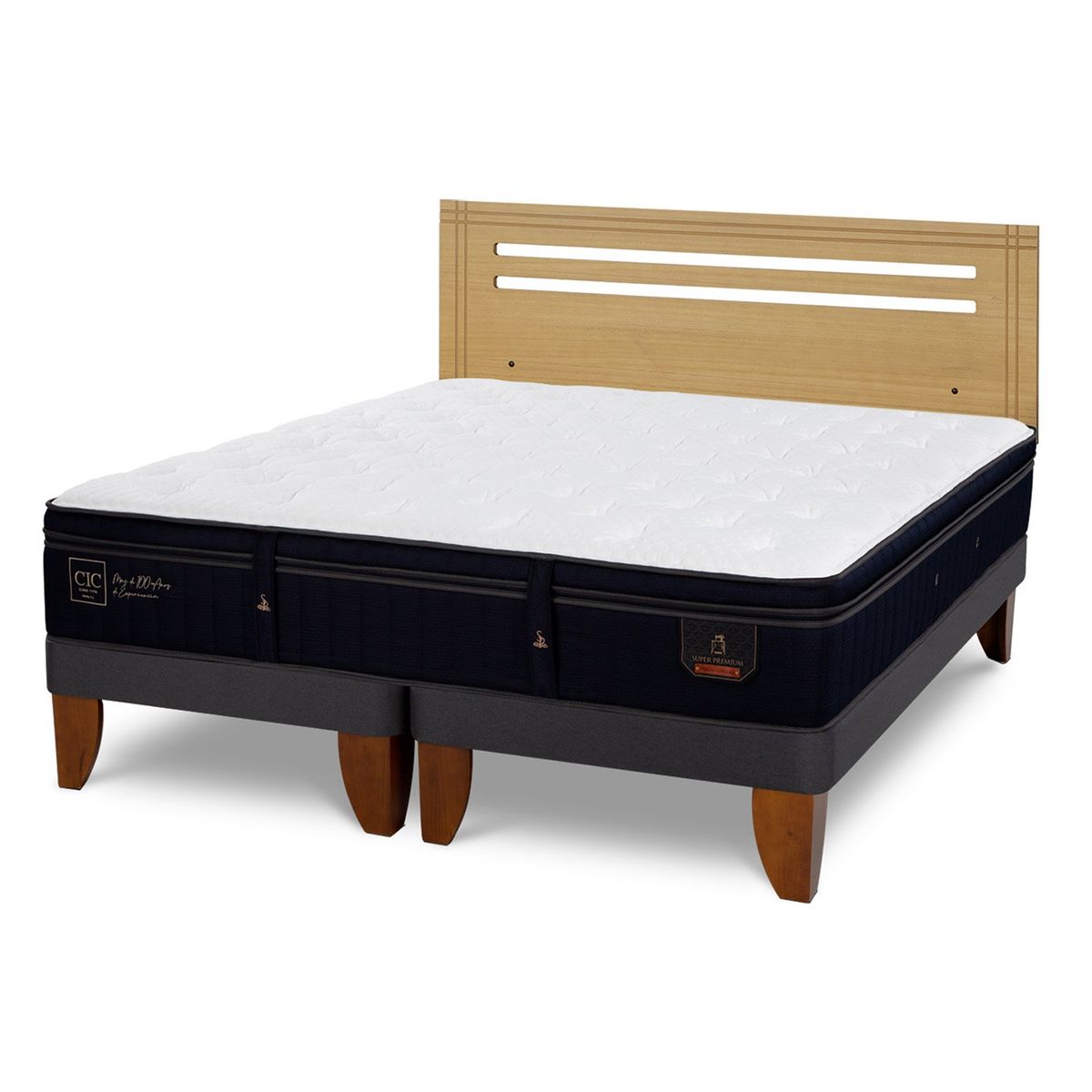 CIC - Camas Europeas Premium 2 Plazas + Respaldo Cic