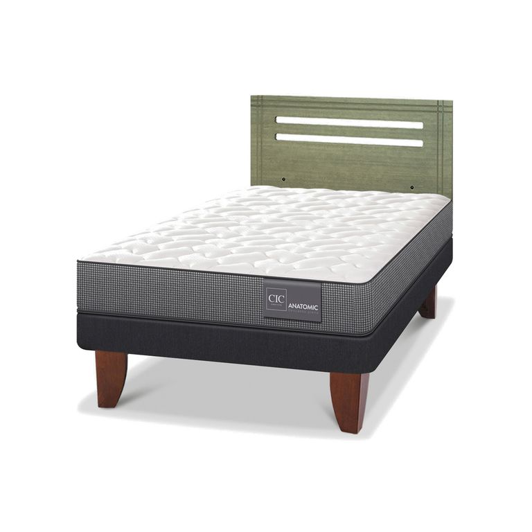 CIC Cama Europea Anatomic 1.5 Plazas + Respaldo