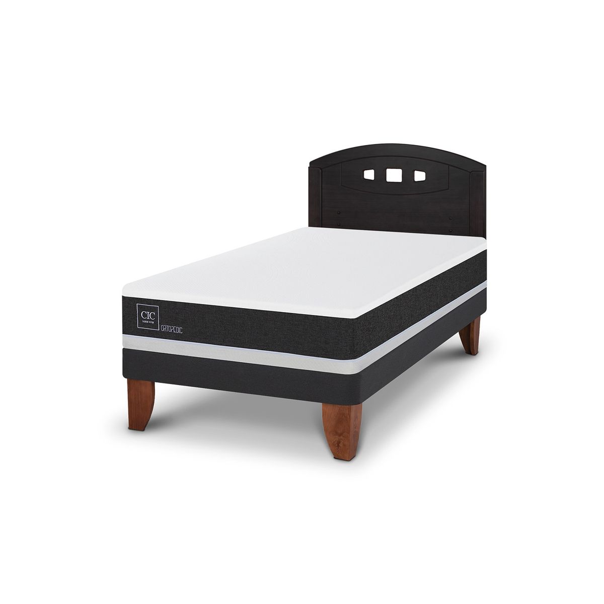CIC - Cama Europea Ortopedic 1.5 Plazas + Respaldo Cic