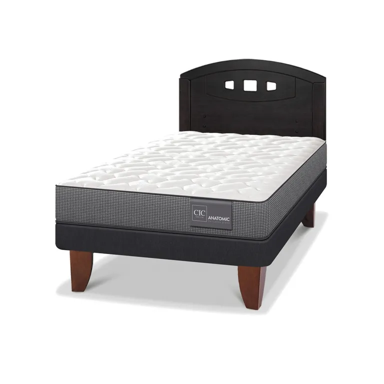 CIC Cama Europea Anatomic 1.5 Plazas + Respaldo