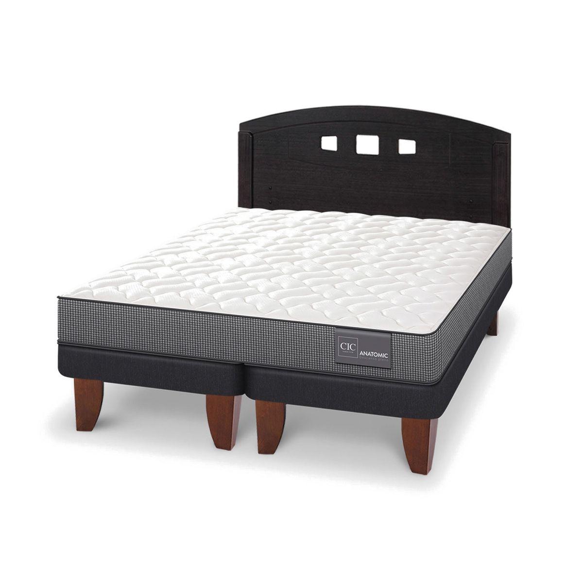 CIC - Cama Europea Anatomic 2 Plazas + Respaldo Cic