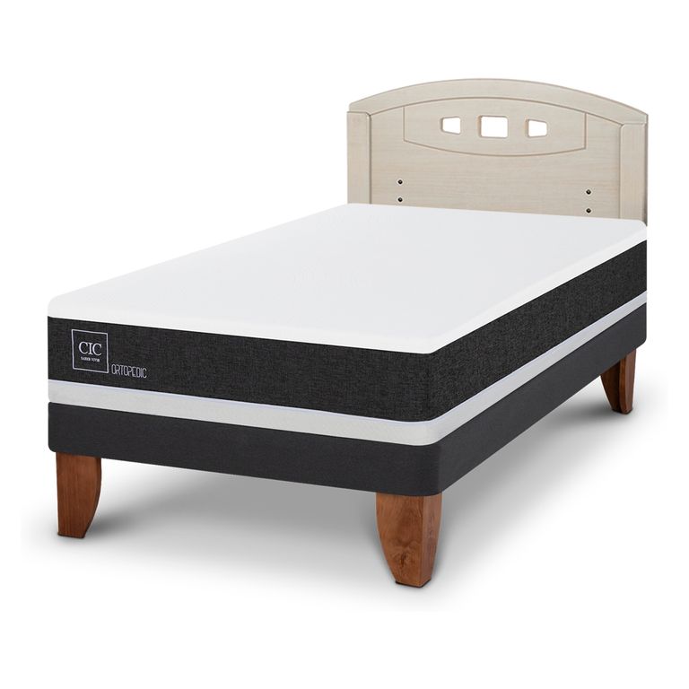 CIC Cama Europea Ortopedic 1.5 Plazas + Respaldo