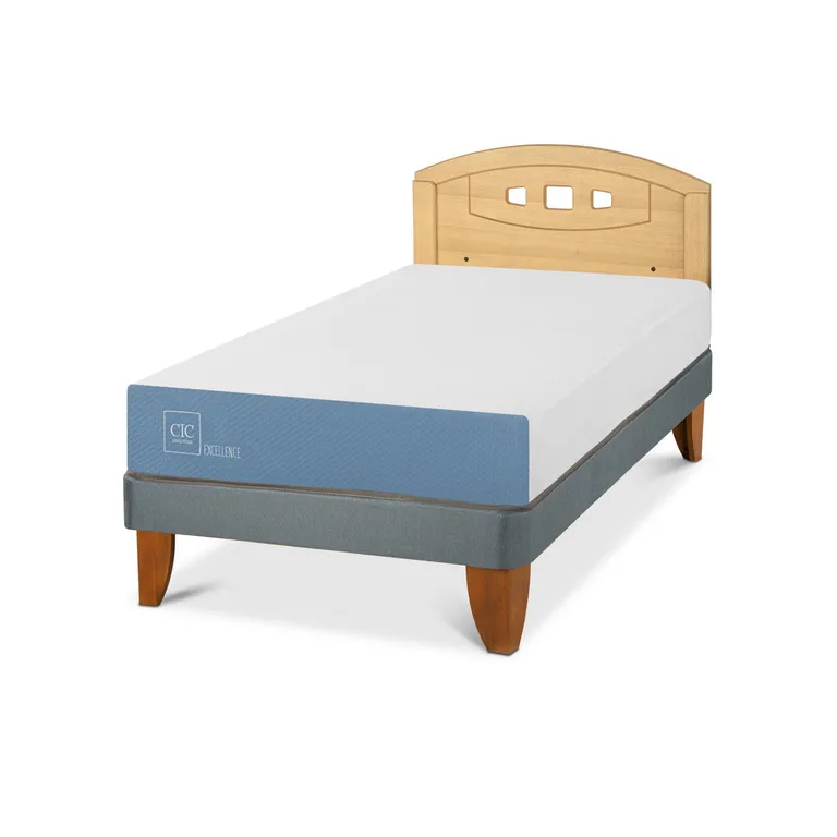 Cama Europea Excellence 1.5 Plazas x 1.90 mt + Respaldo
