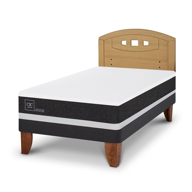 CIC Cama Europea Ortopedic 1.5 Plazas + Respaldo