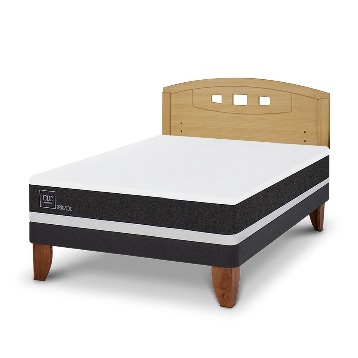 CIC - Cama Europea Ortopedic 2 Plazas + Respaldo Cic