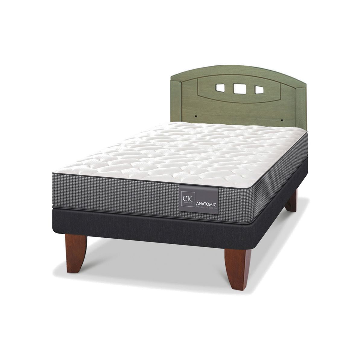 CIC - Cama Europea Anatomic 1.5 Plazas + Respaldo Cic