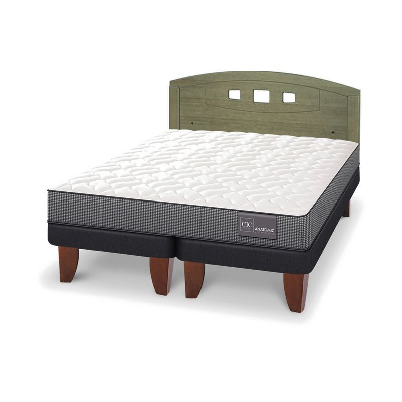 CIC - Cama Europea Anatomic 2 Plazas + Respaldo Cic