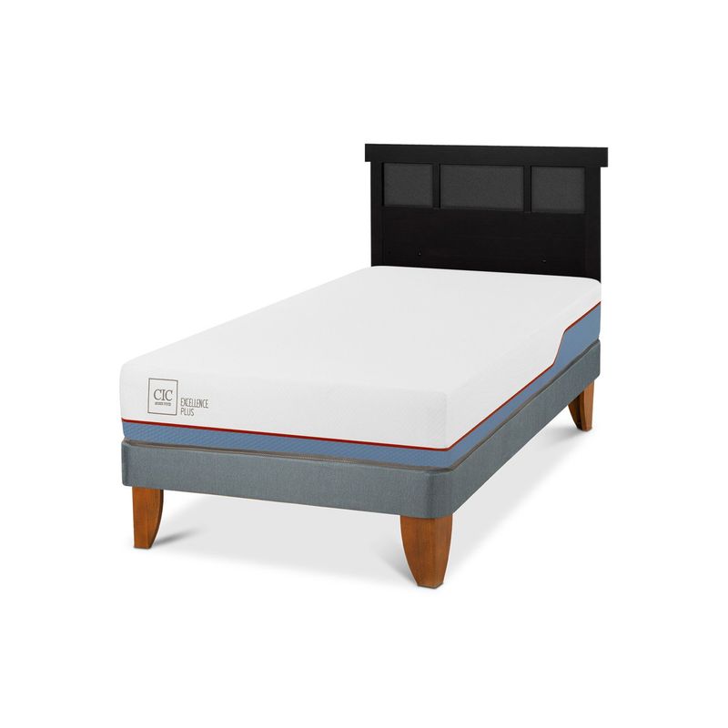 CIC - Cama Europea Excellence Plus 1.5 Plazas + Respaldo Cic