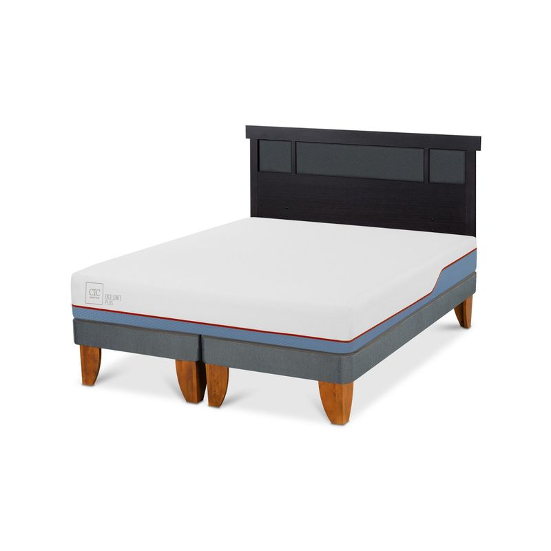 CIC - Cama Europea Excellence Plus 2 Plazas + Respaldo Cic
