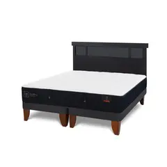 CIC - Cama Europea Premium 2 Plazas + Respaldo