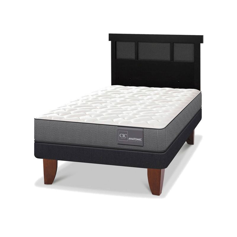 CIC - Cama Europea Anatomic 1.5 Plazas + Respaldo Cic