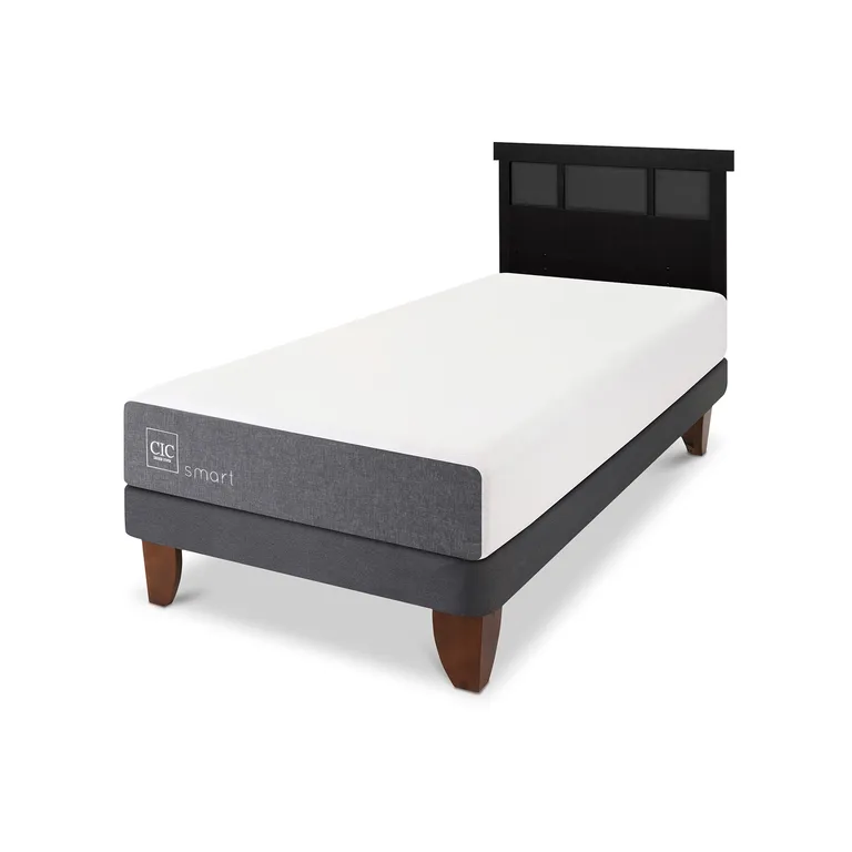 Cama Europea Smart 1 Plaza + Respaldo