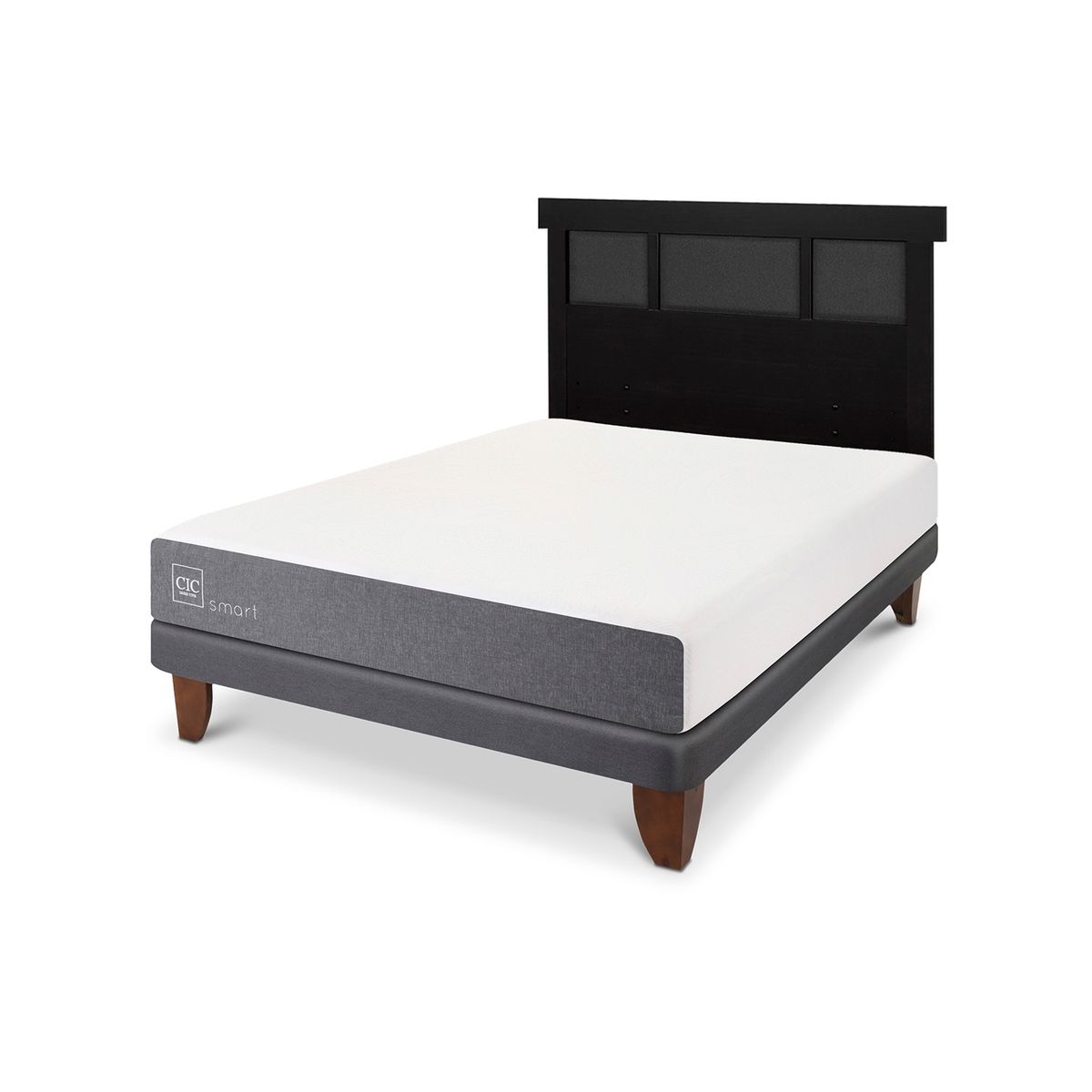 CIC - Cama Europea Smart 2 Plazas + Respaldo Cic