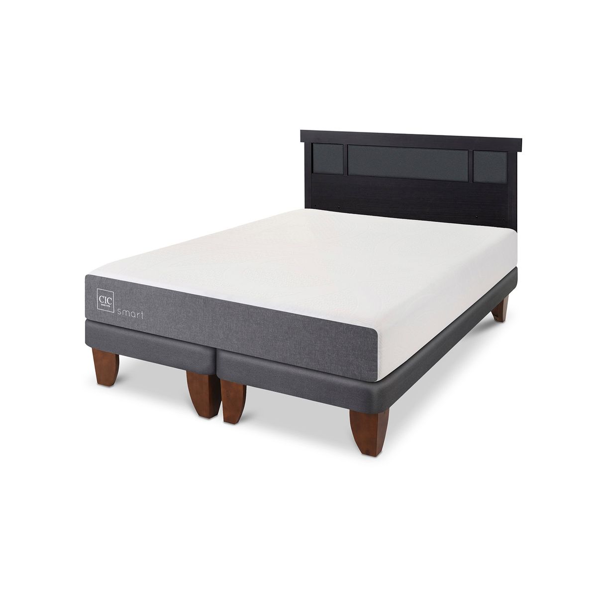 CIC - Cama Europea Smart 2 Plazas + Respaldo Cic