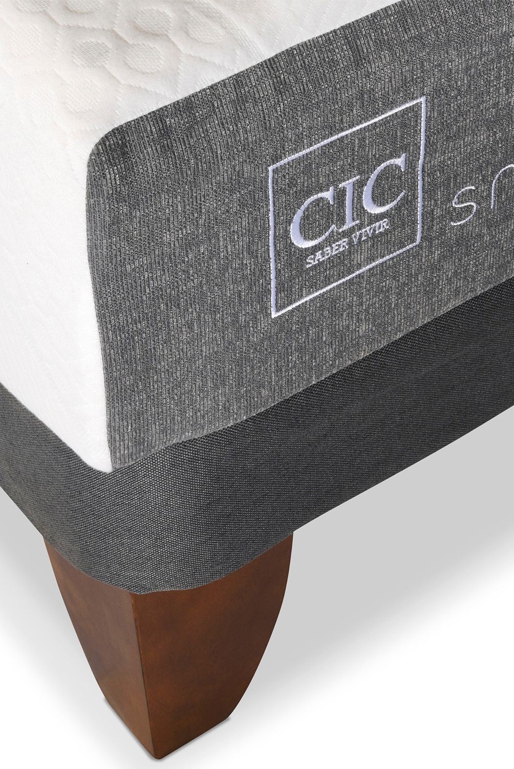 CIC - Cama Europea Smart 2 Plazas + Respaldo Cic