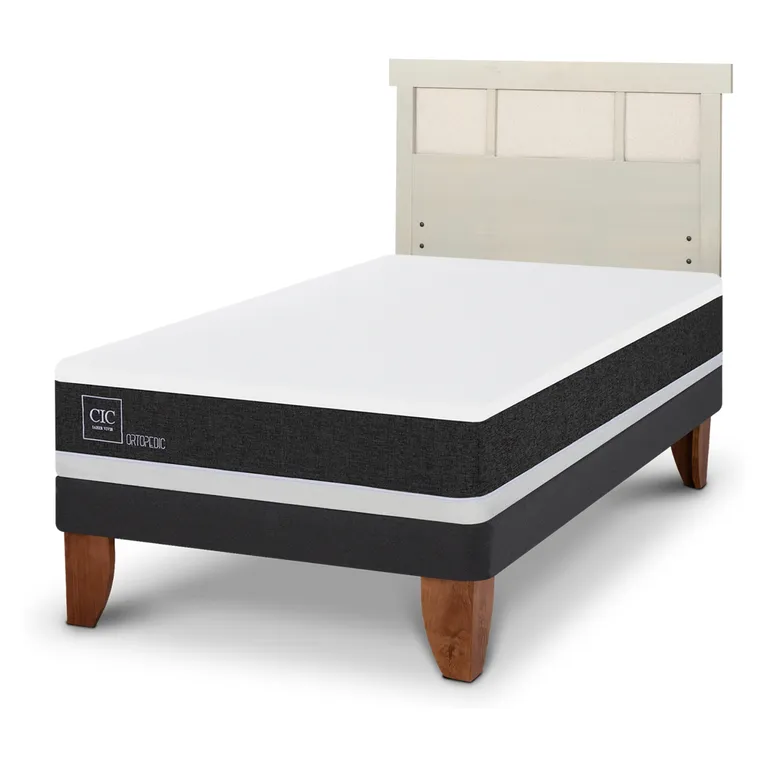 CIC Cama Europea Ortopedic 1.5 Plazas + Respaldo