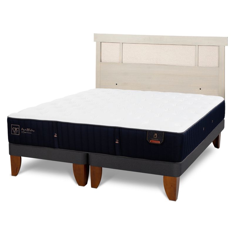 CIC - Cama Europea Premium 2 Plazas + Respaldo Cic