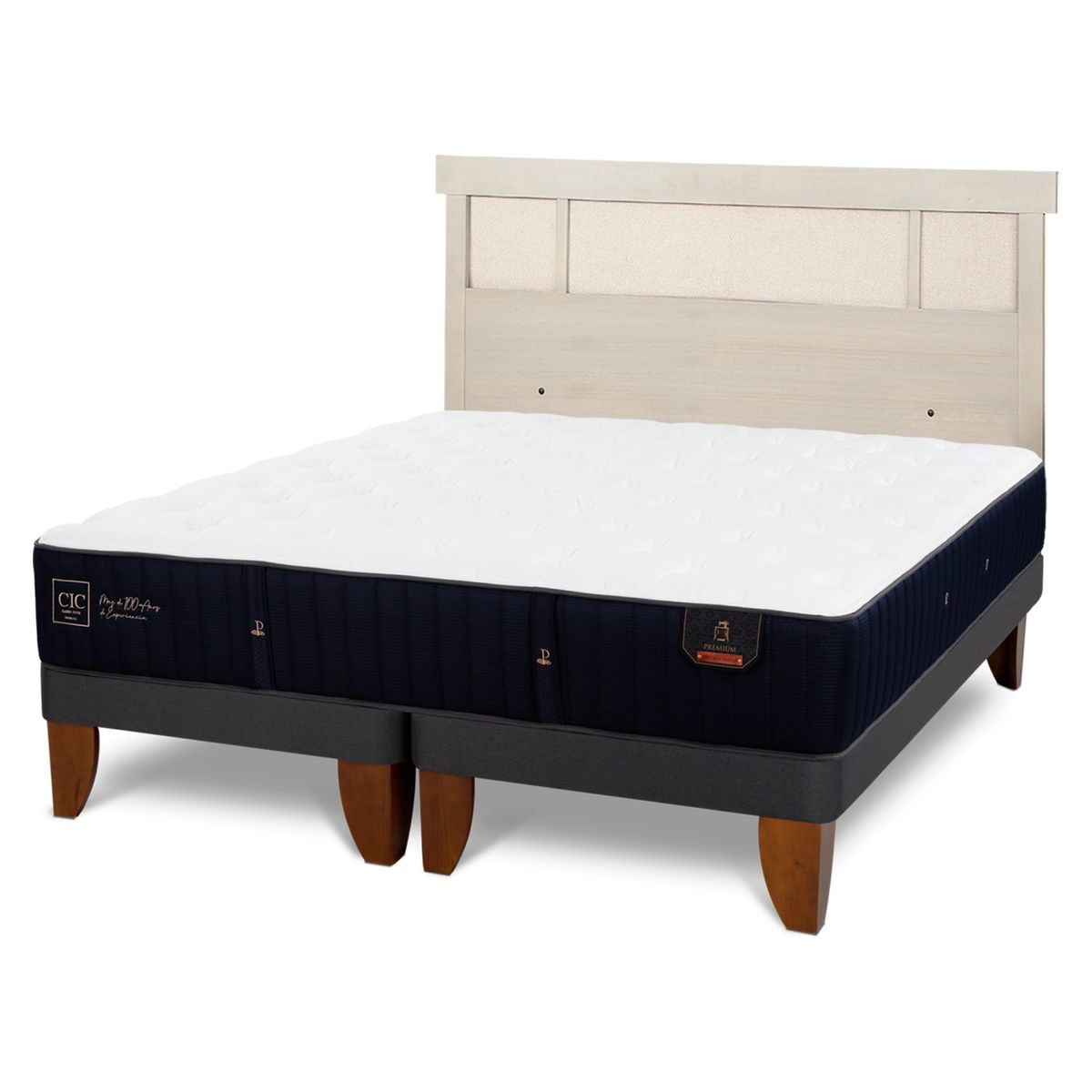 CIC - Cama Europea Premium King + Respaldo Cic