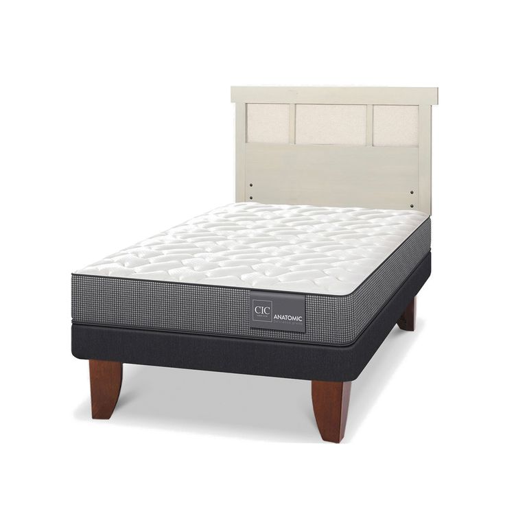 CIC Cama Europea Anatomic 1.5 Plazas + Respaldo