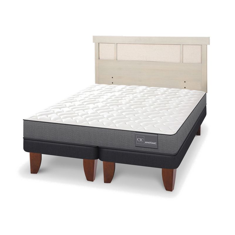 CIC - Cama Europea Anatomic 2 Plazas + Respaldo Cic