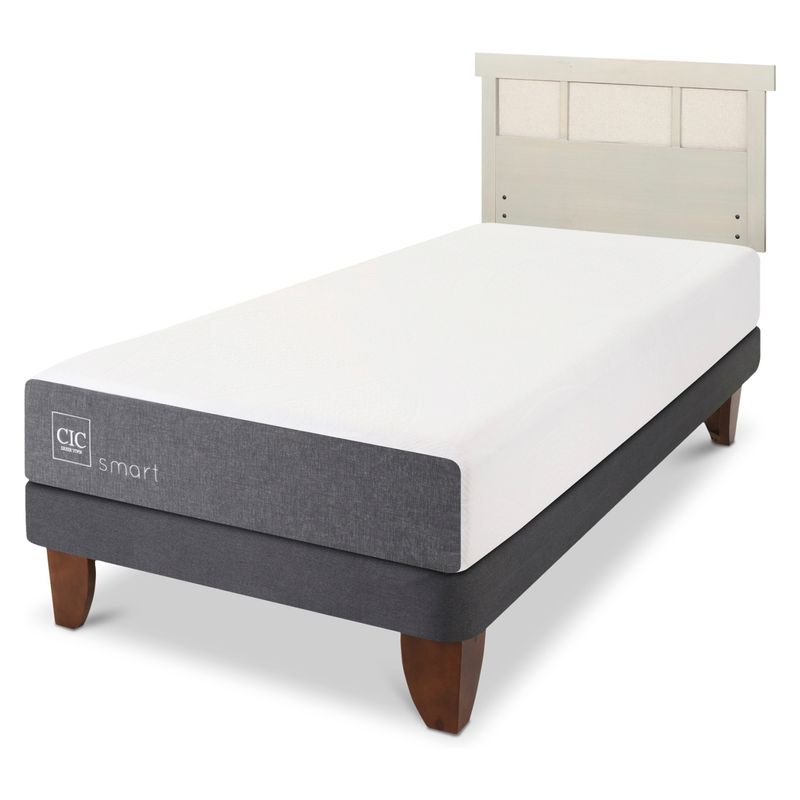 CIC - Cama Europea Smart 1 Plaza + Respaldo Cic