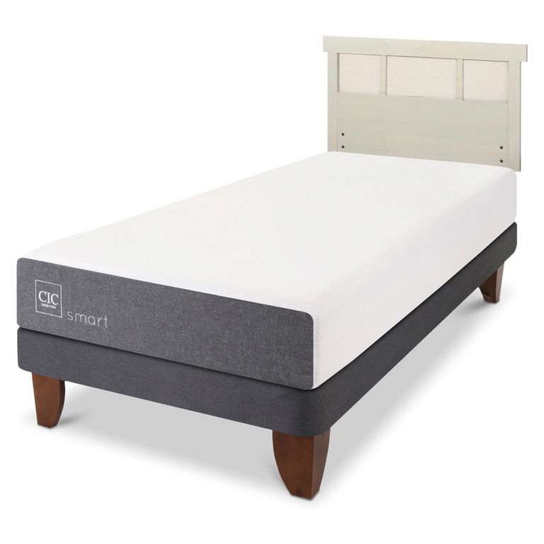 CIC Cama Europea Smart 1.5 Plazas + Respaldo