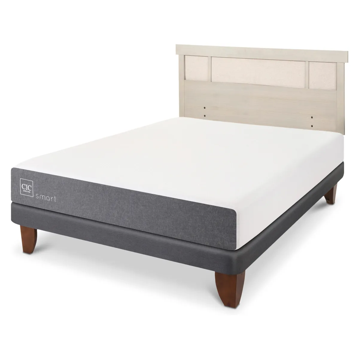 CIC - Cama Europea Smart 2 Plazas + Respaldo Cic